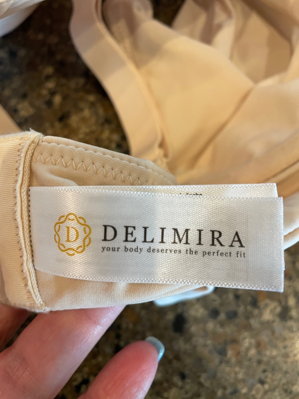 DELIMIRA Inbarely Plus Plunge Unlined Bra Underwire Full Coverage Nude Size 34H - Picture 8 of 10